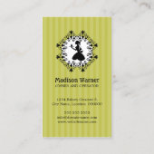 Elegante Kuchen-Silhouette-Frau Visitenkarte (Rückseite)