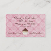 Elegante Kuchen-Visitenkarte Visitenkarte (Rückseite)