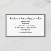 Elegante Küchenumbauung Visitenkarte (Rückseite)