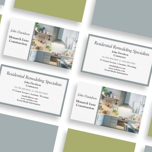 Elegante Küchenumbauung Visitenkarte