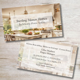 Elegante Küchenumbauung Visitenkarte