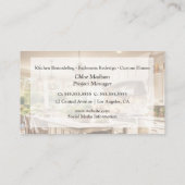 Elegante Küchenumbauung Visitenkarte (Rückseite)