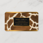 Elegante Kuh Imitate Leather Modern Collection Visitenkarte (Vorderseite)