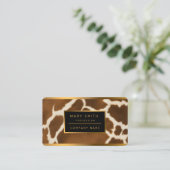 Elegante Kuh Imitate Leather Modern Collection Visitenkarte (Stehend Vorderseite)