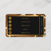 Elegante Kuh Imitate Leather Modern Collection Visitenkarte (Rückseite)