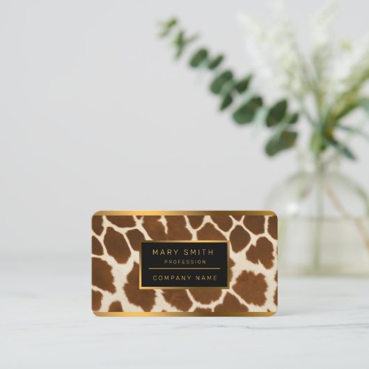 Elegante Kuh Imitate Leather Popular Collection Visitenkarte (Stehend Vorderseite)