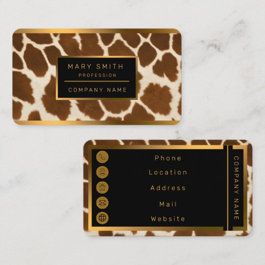 Elegante Kuh Imitate Leather Popular Collection Visitenkarte (Vorne/Hinten)