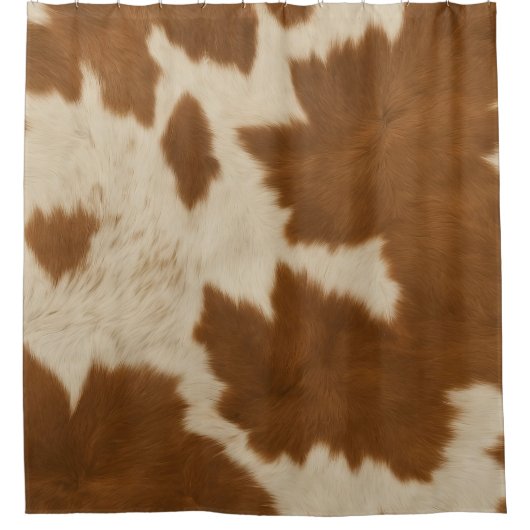 Elegante Kuh Imitate Leather Trendy Collection Duschvorhang (Vorderseite)