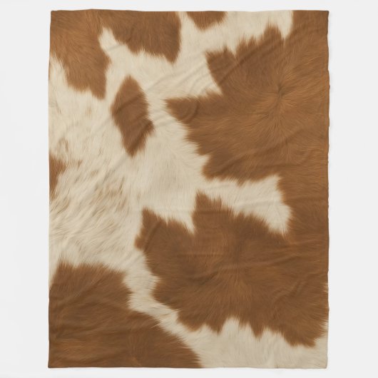 Elegante Kuh Imitate Leather Trendy Collection Fleecedecke (Vorderseite)