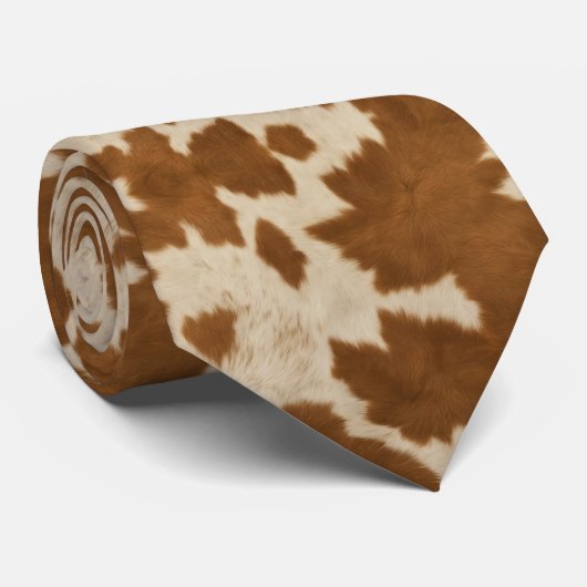 Elegante Kuh Imitate Leather Trendy Collection Krawatte (Gerollt)