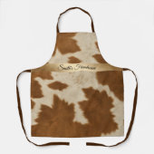Elegante Kuh Imitate Leather Trendy Collection Schürze (Vorderseite)