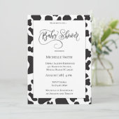 Elegante Kuh Print Baby Dusche Einladung (Stehend Vorderseite)