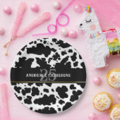 Elegante Kuh Spots Print Bauer Hochzeit Jahrestag Pappteller (Party)