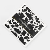 Elegante Kuh Spots Print Bauer Hochzeit Jahrestag Serviette (Ecke)