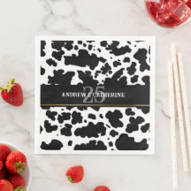 Elegante Kuh Spots Print Bauer Hochzeit Jahrestag