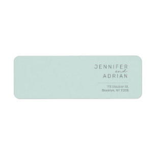 Elegante kühle Minze Minimal Moderne Rücksendeadr