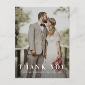 Elegante, kühne, moderne Texthochzeit Postkarte (Vorderseite)