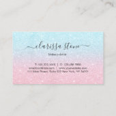 Elegante Küken-Rose Goldmedaillenmakultur Aqua Gli Visitenkarte (Rückseite)