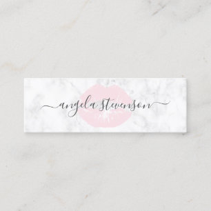 Elegante Kükenrosa-Lippenweißer Mini Visitenkarte