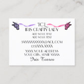 Elegante Kundenkarte Telefonnummerkarte (Rückseite)