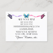 Elegante Kundenkarte Telefonnummerkarte (Rückseite)