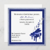 Elegante kundenspezifische blaue einladung (Vorne/Hinten)