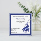 Elegante kundenspezifische blaue einladung (Stehend Vorderseite)