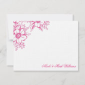 Elegante kundenspezifische mit Blumenebene danken Dankeskarte (Vorderseite)