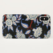 ELEGANTE KUNST-DECO-FLORALE, BLAUE WEISSE ROSEN IN Case-Mate iPhone HÜLLE (Rückseite (Horizontal))