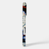 ELEGANTE KUNST-DECO-FLORALE, BLAUE WEISSE ROSEN IN Case-Mate iPhone HÜLLE (Rückseite / Rechts)