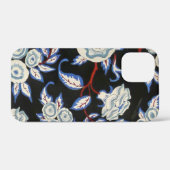 ELEGANTE KUNST-DECO-FLORALE, BLAUE WEISSE ROSEN IN Case-Mate iPhone HÜLLE (Rückseite (Horizontal))