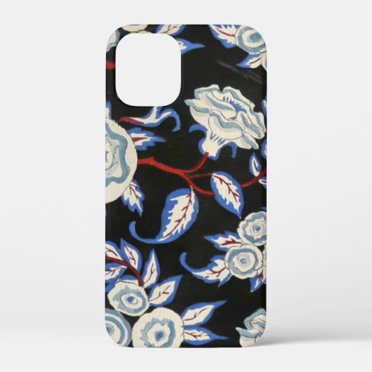 ELEGANTE KUNST-DECO-FLORALE, BLAUE WEISSE ROSEN IN Case-Mate iPhone HÜLLE (Rückseite)