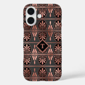 Elegante Kunst-Déco in Coppery Rose Case-Mate iPhone Hülle (Rückseite)