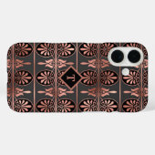 Elegante Kunst-Déco in Coppery Rose Case-Mate iPhone Hülle (Rückseite (Horizontal))