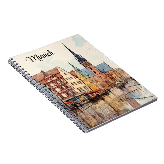 Elegante Kunst der ikonischen Stadt Deutschland Notizblock (Rechte Seite)