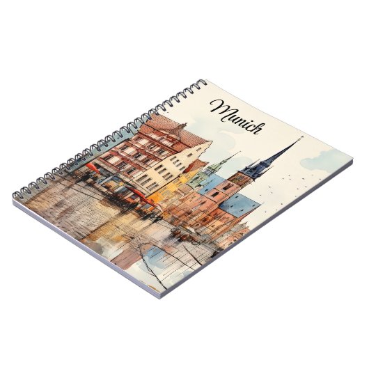 Elegante Kunst der ikonischen Stadt Deutschland Notizblock (Linke Seite)