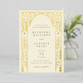 Elegante Kunst, Dichtung und Musik Folieneinladung (Stehend vorne)