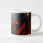Elegante Kunst, Dichtung und Musik Jumbo-Tasse (Rechts)