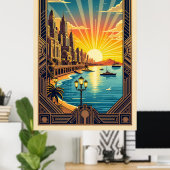 Elegante Kunst, Dichtung und Musik Poster (Heimbüro)