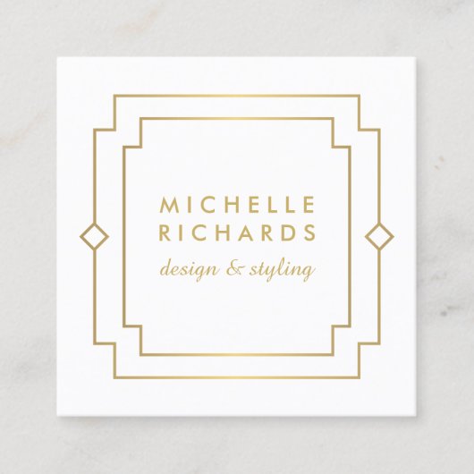 Elegante Kunst, Dichtung und Musik Quadratische Visitenkarte (Vorderseite)