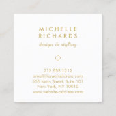 Elegante Kunst, Dichtung und Musik Quadratische Visitenkarte (Rückseite)