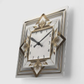 Elegante Kunst, Dichtung und Musik Quadratische Wanduhr (Winkel)