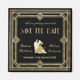 Elegante Kunst, Dichtung und Musik Save the Date Magnet