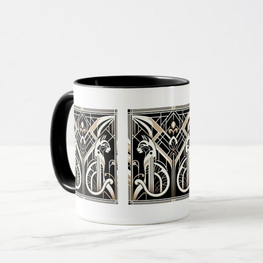 Elegante Kunst, Dichtung und Musik Tasse (Vorderseite Links)
