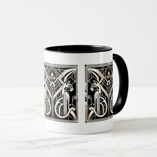Elegante Kunst, Dichtung und Musik Tasse (VorderseiteRechts)
