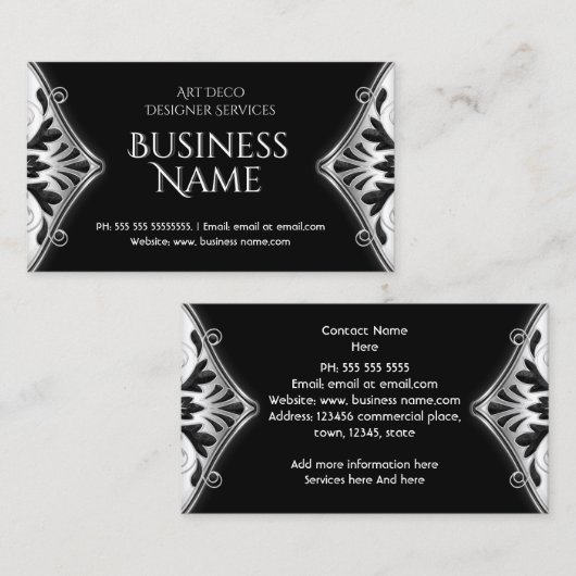 Elegante Kunst, Dichtung und Musik Visitenkarte (Vorne/Hinten)