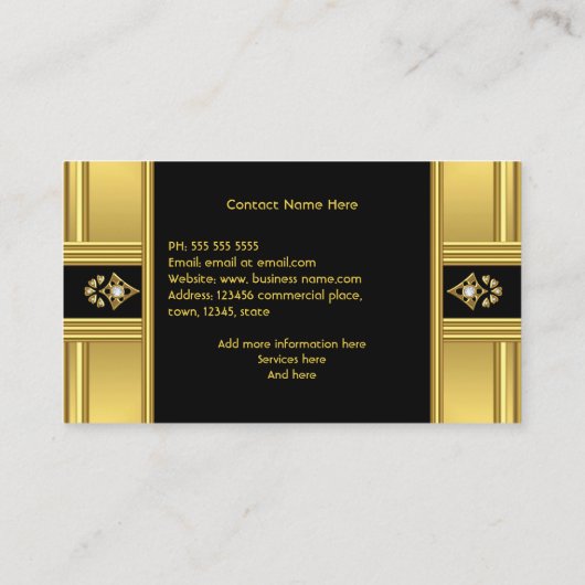 Elegante Kunst, Dichtung und Musik Visitenkarte (Rückseite)