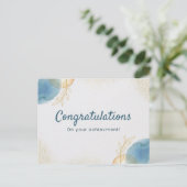 Elegante Kunst gratulieren zu Ihrer Leistung Postkarte (Stehend Vorderseite)