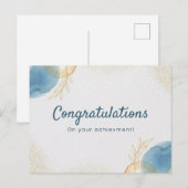 Elegante Kunst gratulieren zu Ihrer Leistung Postkarte (Vorne/Hinten)