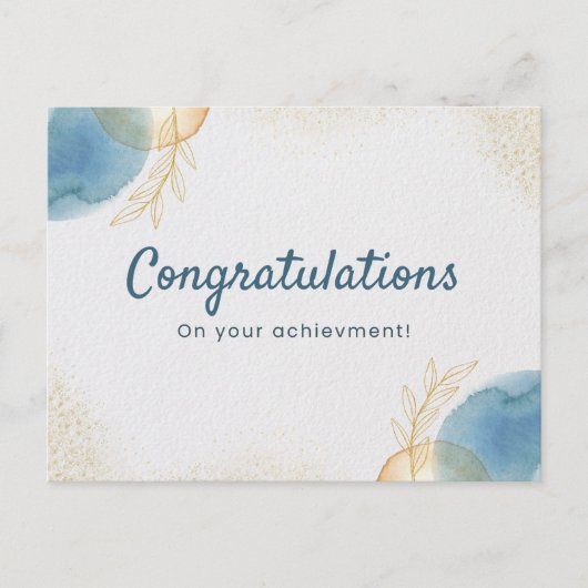 Elegante Kunst gratulieren zu Ihrer Leistung Postkarte (Vorderseite)